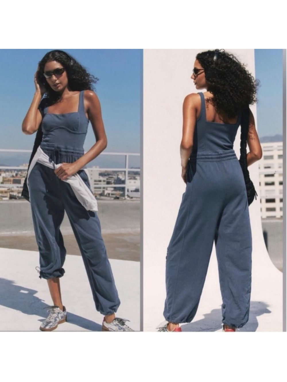 Women's Free People Inbound Onsie Blue Size M